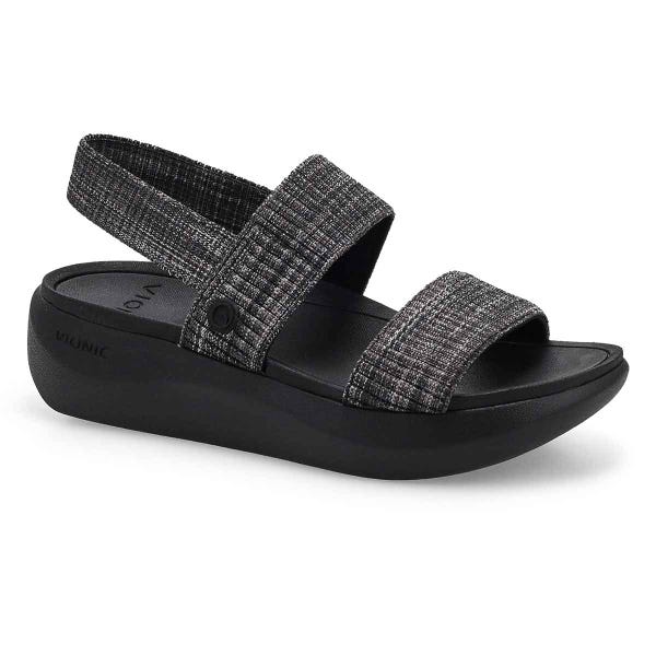 Women's Sky Two Strap Casual Sandal - Black