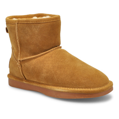 Lds Smocs 5 Low Suede Boot - Chestnut