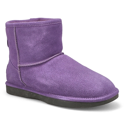 Lds Smocs 5 Low Suede Boot - Lavender