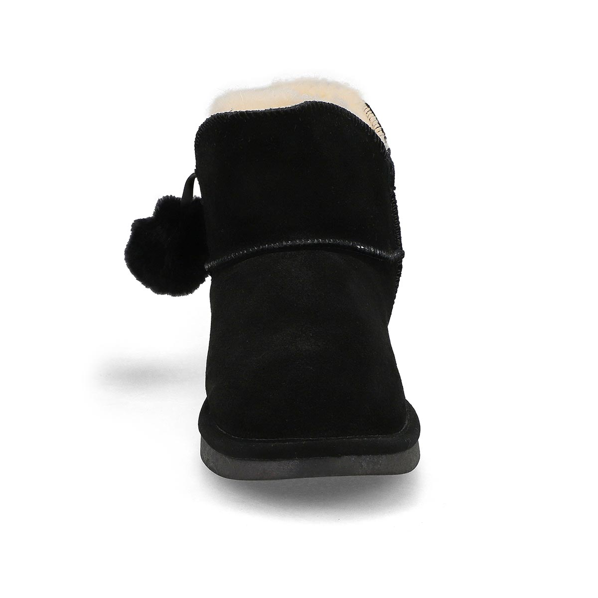 Women's Smocs 5 Low Pom Suede Boot - Black