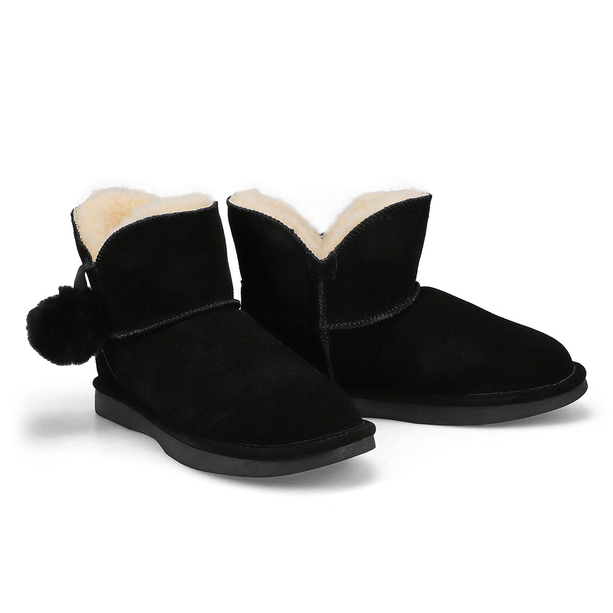 Botte en suède SMOCS 5 LOW POM, noir, femmes