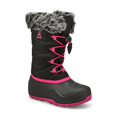 Botte d'hiver Snowangel, noir/rose, filles