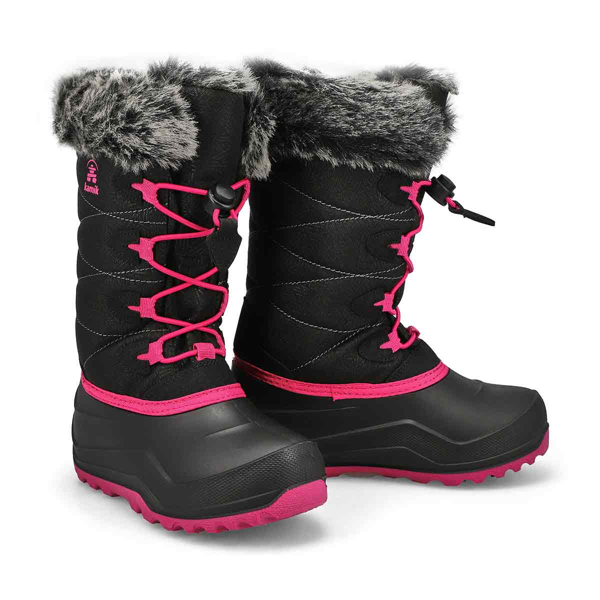 Botte d'hiver SNOWANGEL, noir/rose, filles