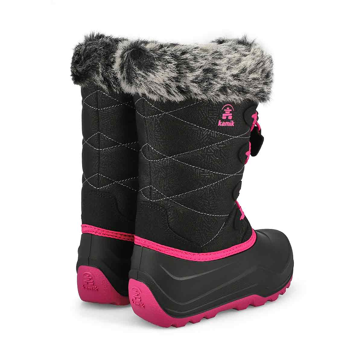 Botte d'hiver SNOWANGEL, noir/rose, filles