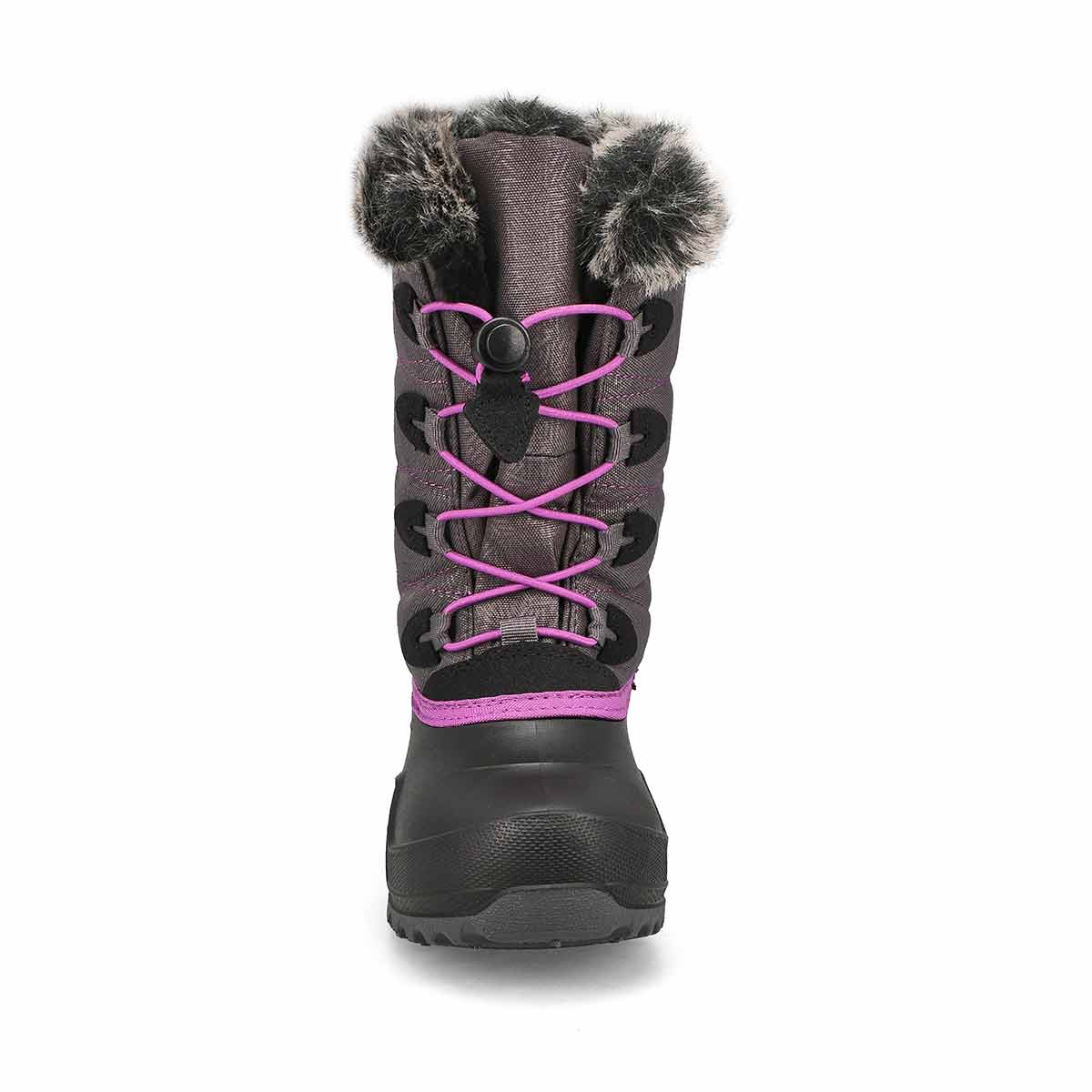 Botte d'hiver SNOWANGEL, anthracite/orchidée, filles