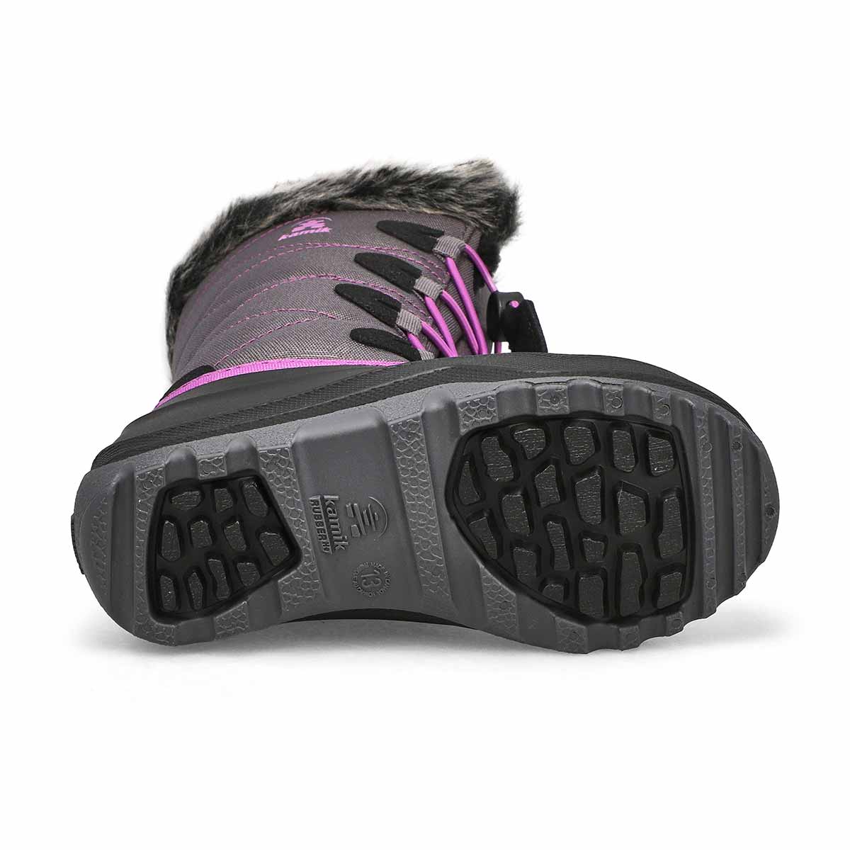 Botte d'hiver SNOWANGEL, anthracite/orchidée, filles