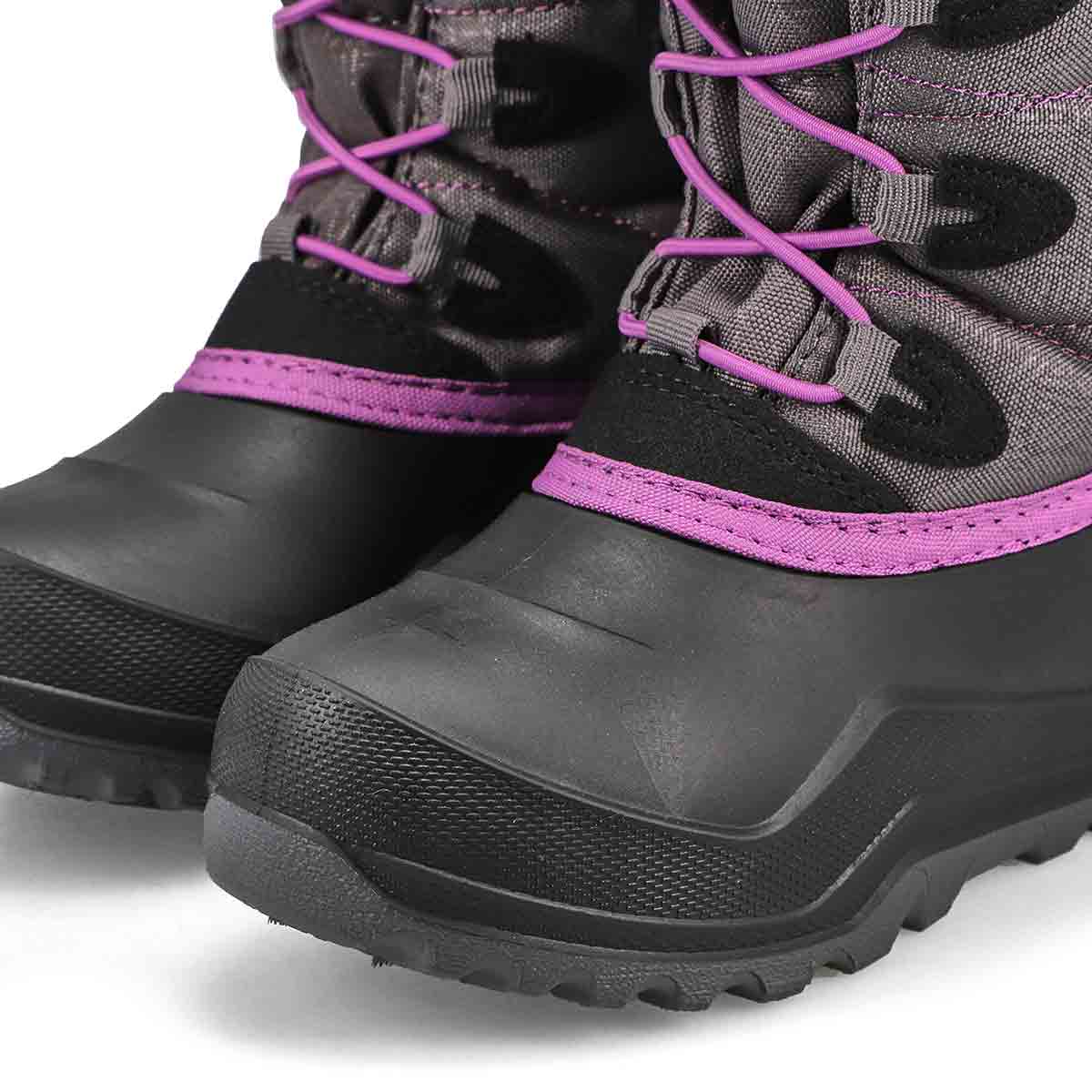 Girls' Snowangel Winter Boot - Charcoal/Orchid