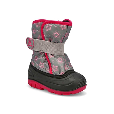 Inf-g Snowbug 4 Waterproof Winter Boot - Grey/Fuschia