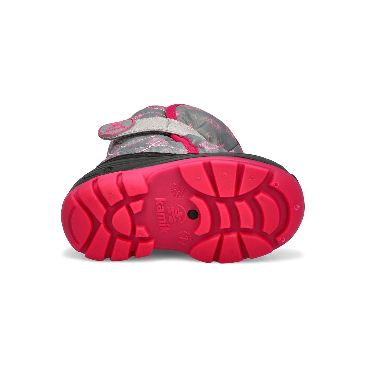 Botte d'hiver imp. Snowbug 4, gris/fuchsia, bébé-f