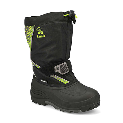 Bys Snowfall P Wtpf Winter Boot-Blk Lime