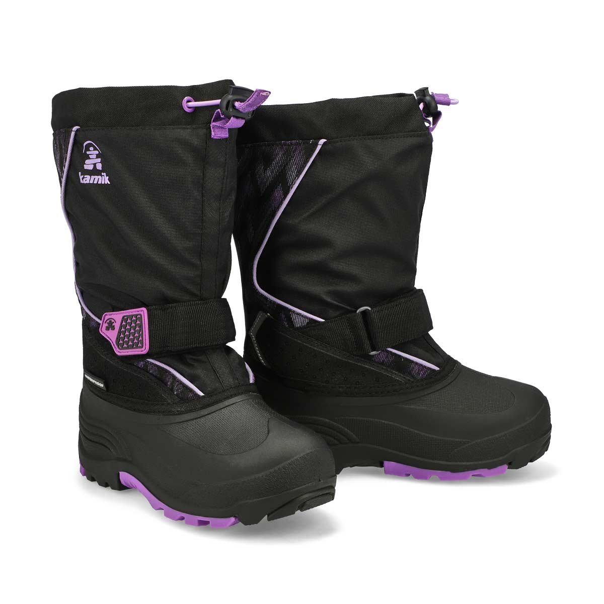 Girls' Snowfall P Waterproof Winter Boot - Black Purple