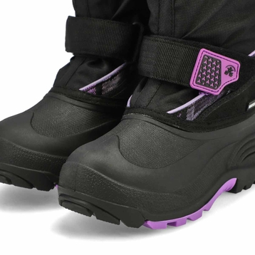 Girls' Snowfall P Waterproof Boot - Black Purple