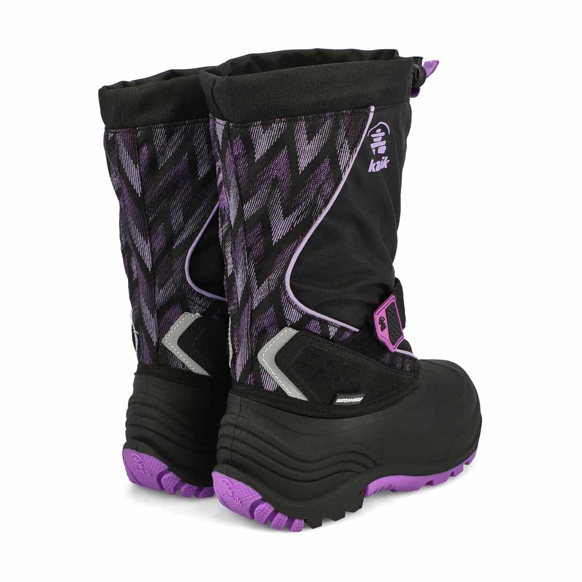 Girls' Snowfall P Waterproof Winter Boot - Black Purple