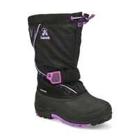 Girls' Snowfall P Waterproof Winter Boot - Black Purple