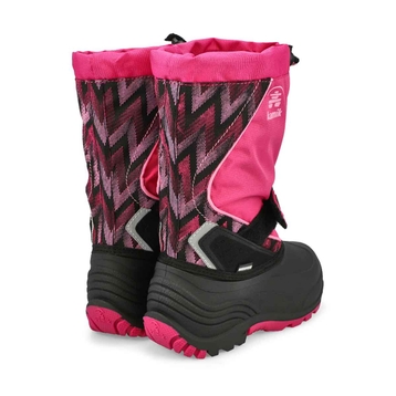 Botte d'hiver imp. SNOWFALL P, magenta, fille