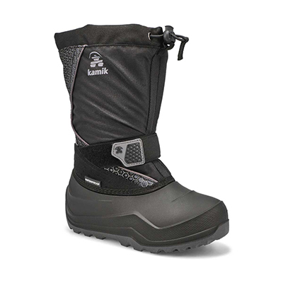 Botte d'hiver imperméable Snowfall P 2, noir/gris, garçons
