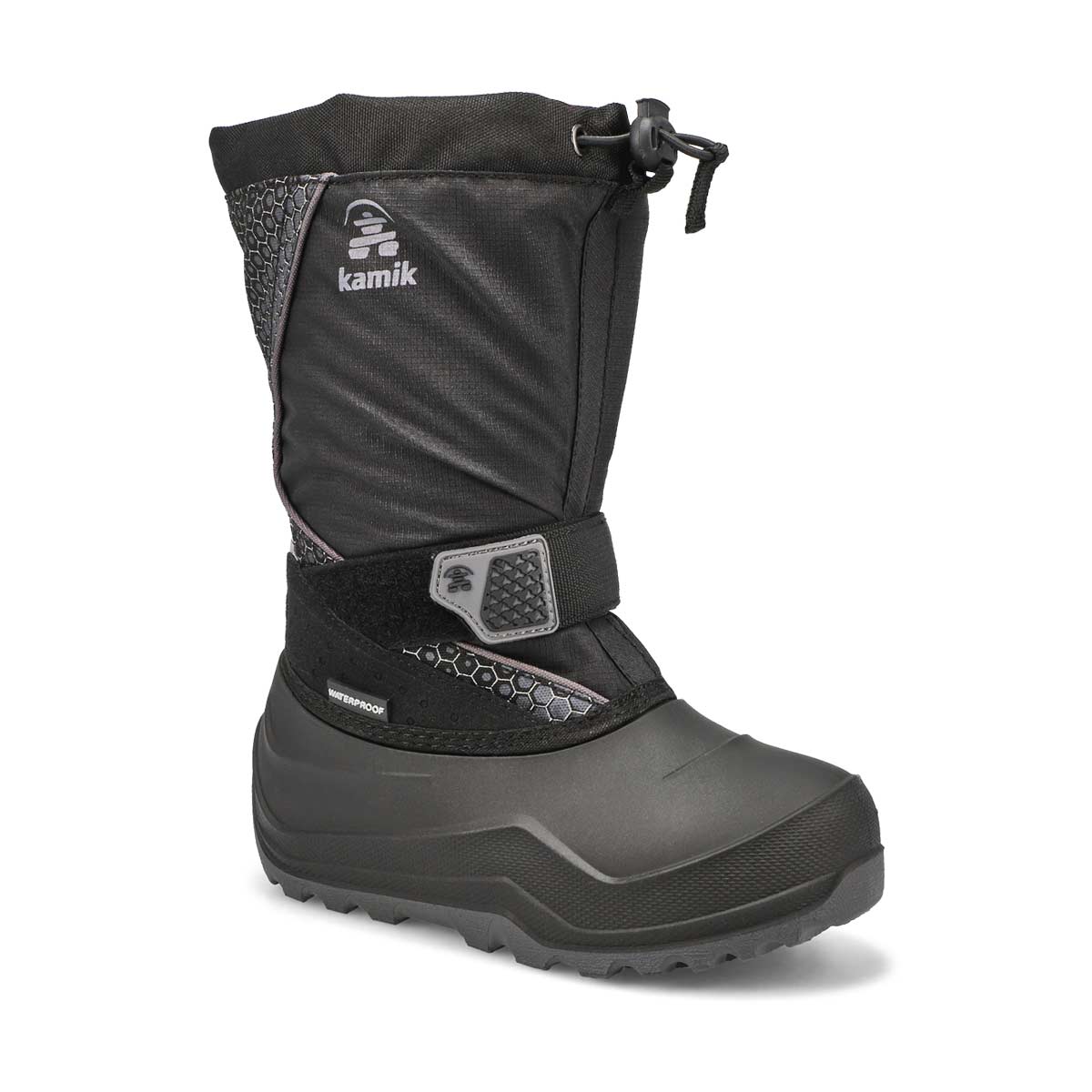 Boys' Snowfall P 2 Waterproof Winter Boot - Black/Charcoal