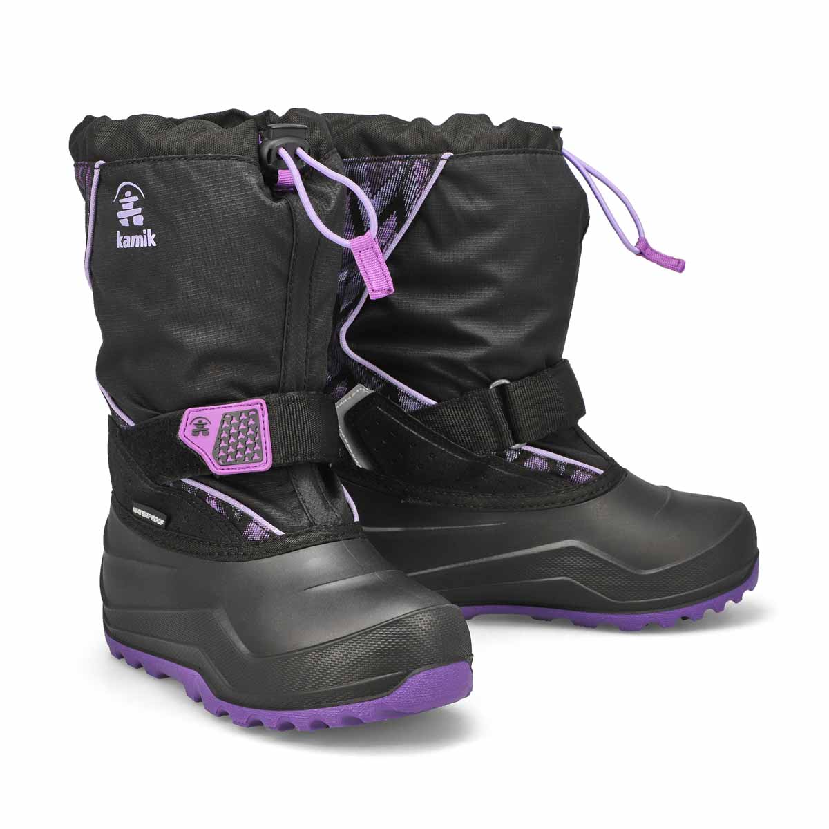 Botte d'hiver imperméable SNOWFALL P2, noir/violet, filles