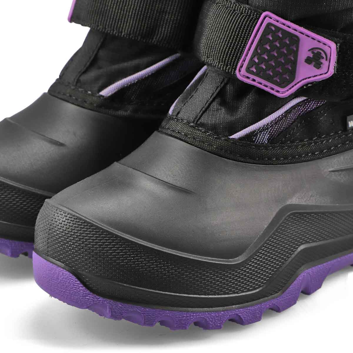 Girls' Snowfall P 2 Waterproof Winter Boot - Black/Purple