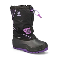 Girls' Snowfall P 2 Waterproof Winter Boot - Black/Purple