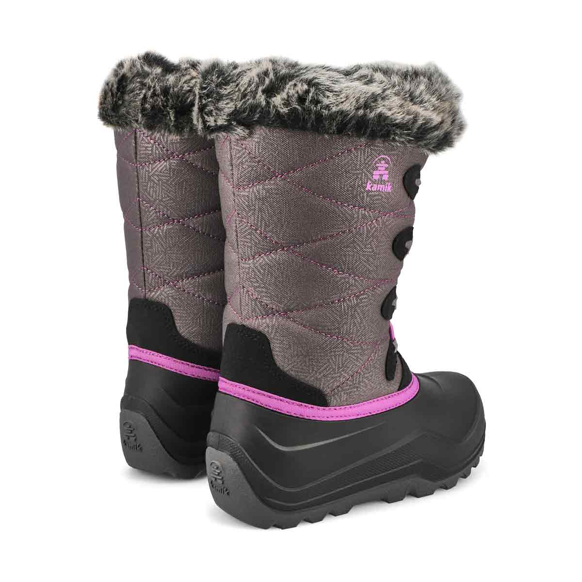 Girls' Snowgypsy 4 Waterproof Winter Boot - Charcoal/Orchid