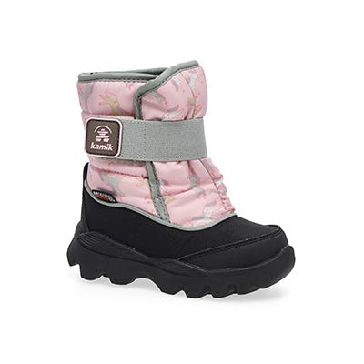 Inf-G Snowland Waterproof Winter Boot - Print/Light Pink