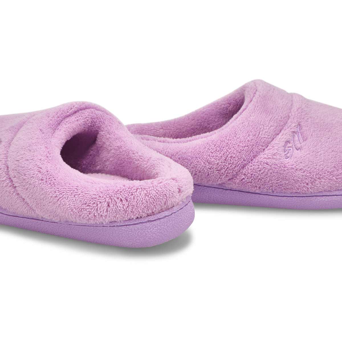 Women's Snuggle Open Back Memory Foam Slipper - Lilac