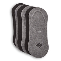 Men's SOLID charcoal multi mid vamp liners - 6pk