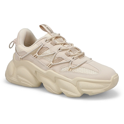Lds Spectator Lace Up Sneaker - Bone