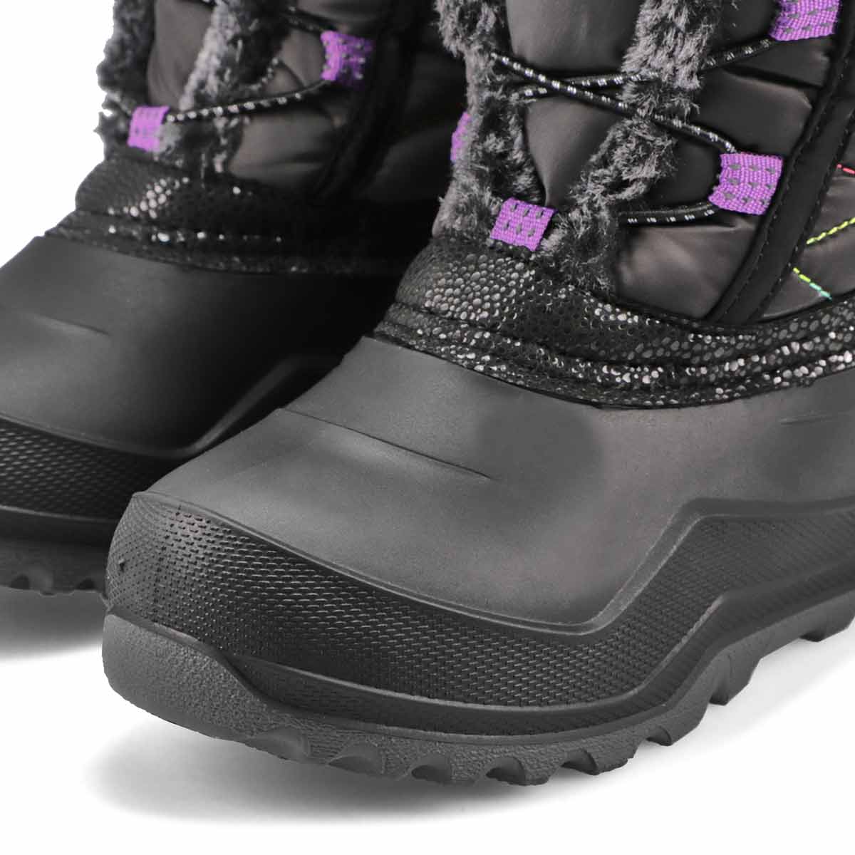 Girls' Star 4 Waterproof Winter Boot - Charcoal/Orchid