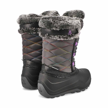 Girls' Star 4 Waterproof Winter Boot - Charcoal/Or