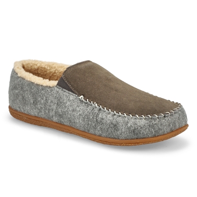 Mns Stark Closed Back Slipper - Grey