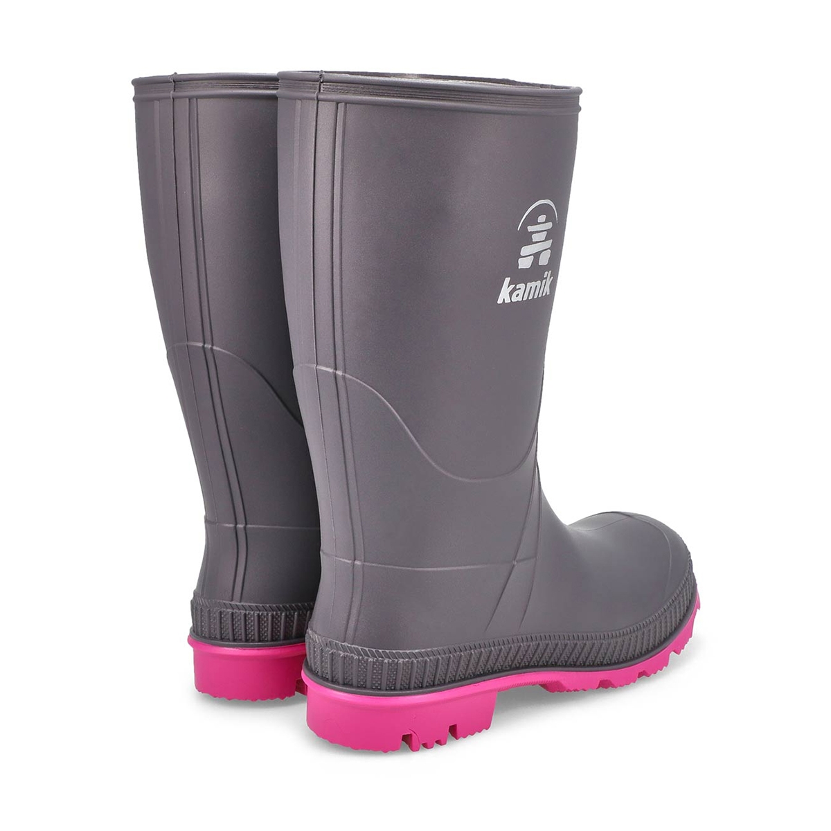 Girls' Stomp Waterproof Rain Boot - Charcoal