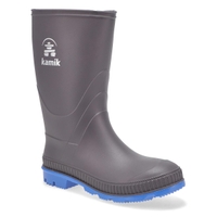 Boys' Stomp Waterproof Rain Boot - Charcoal/Blue