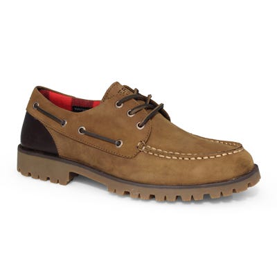 Chaussures bateau A/O LUG 3 EYE brunes, hommes