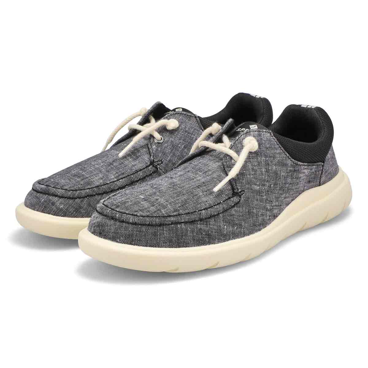 Chauss. bateau CAPTAIN'S MOC CHAMBRAY, noir, homme