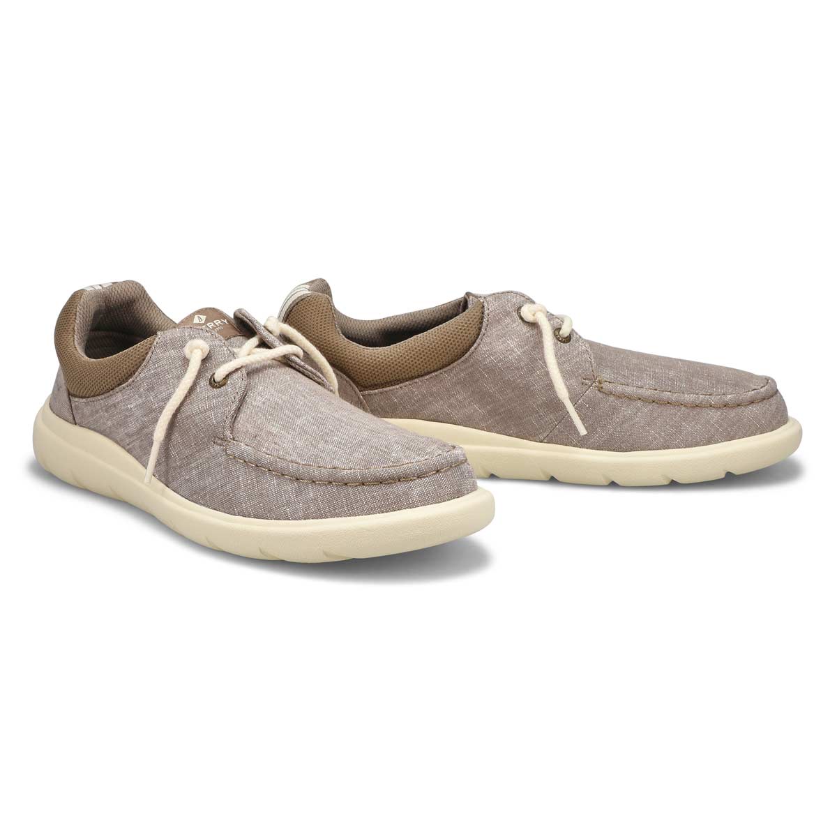 Men's Captains Moc Chambray Boat Shoe - Khaki