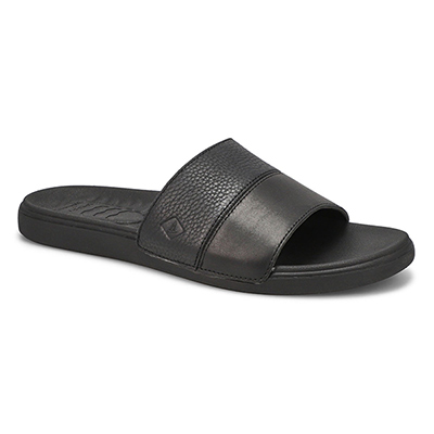 Mns Plushwave Dock Slide Sandal - Black