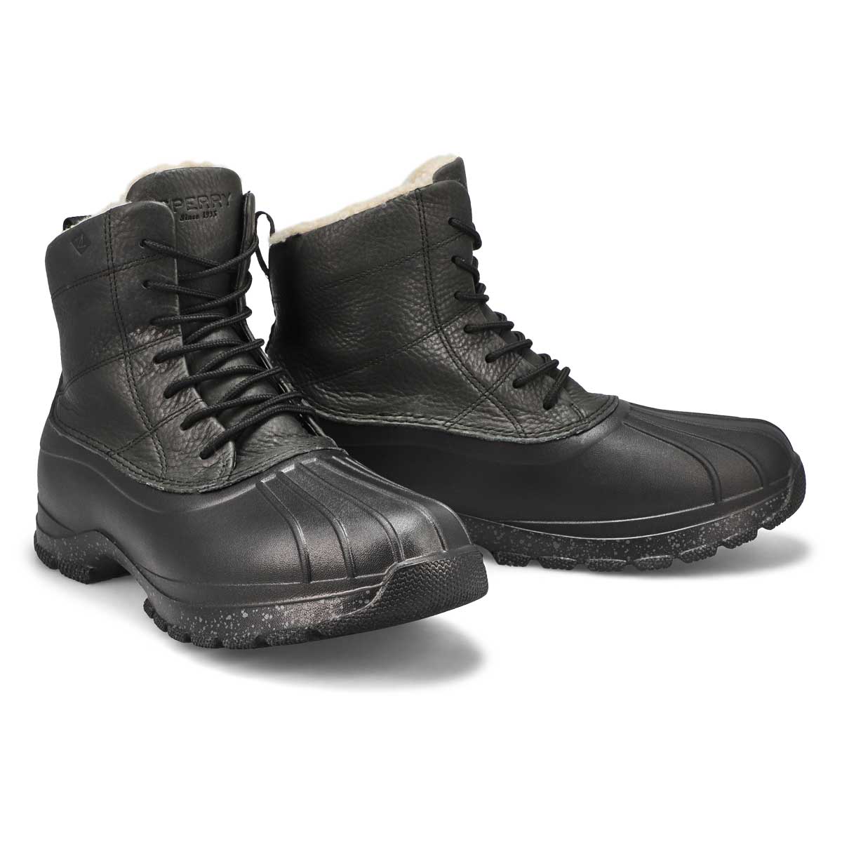 Men's Duck Float Lace Up Cozy Boot - Black
