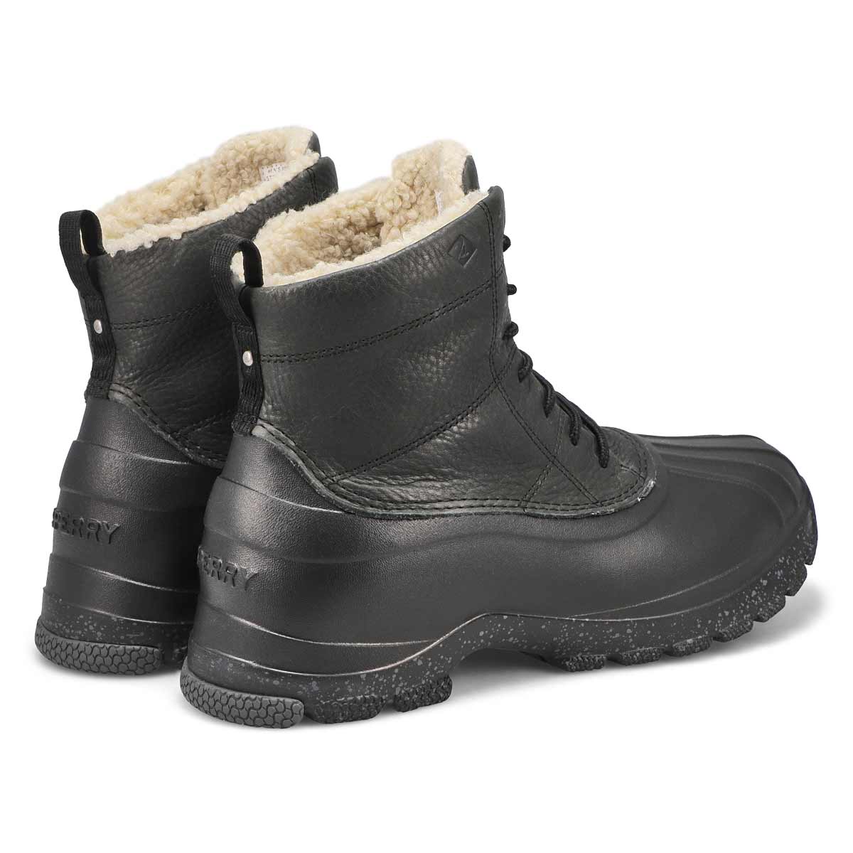 Men's Duck Float Lace Up Cozy Boot - Black