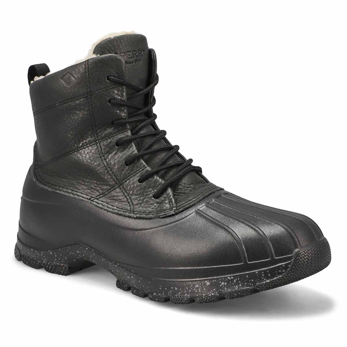 Men's Duck Float Lace Up Cozy Boot - Black