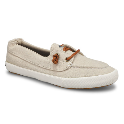 Lds Lounge Away 2 Linen Boat Shoe - Nat