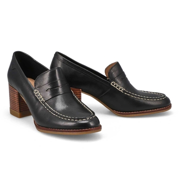 Women's Seaport Penny Heel Loafer - Black