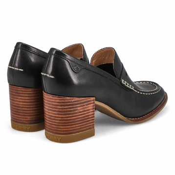 Women's Seaport Penny Heel Loafer - Black
