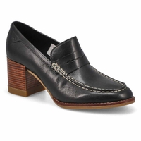 Women's Seaport Penny Heel Loafer - Black