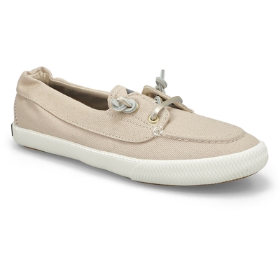 Lds Lounge Away2 Sparkle Boat Shoe - Ivory