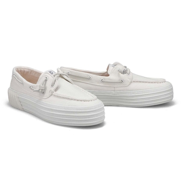 Women's Crest Boat Platform Shoe - White