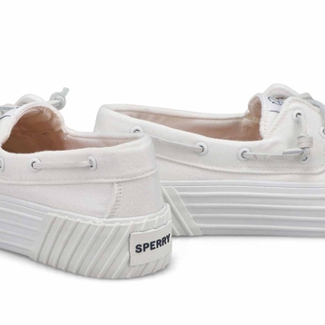 Women's Crest Boat Platform Shoe - White