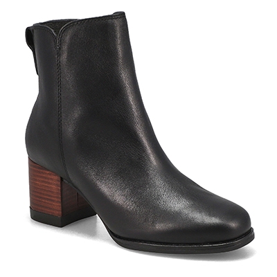 Lds Seaport Heel Ankle Bootie - Black