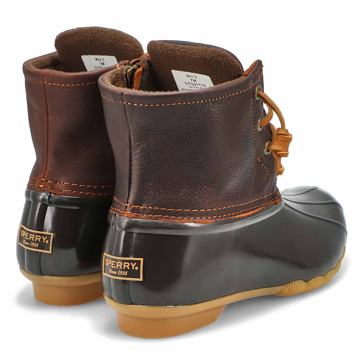 Sperry saltwater tan dark brown hotsell